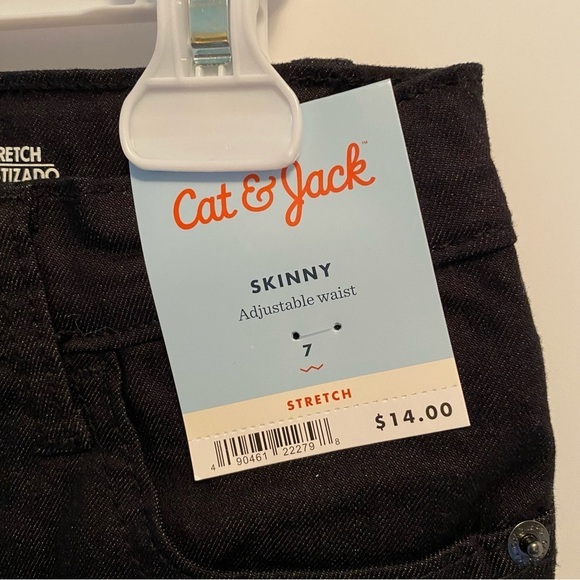 Cat & Jack Boys Relaxed Straight Gray & Skinny Stretch NWT Black Jeans Size 7 - Picture 13 of 16
